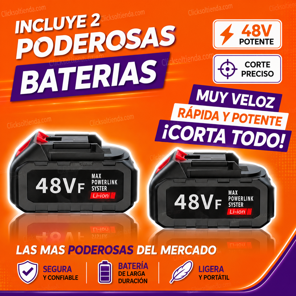 Mini Motosierra Inalámbrica 48V | Corta Ramas en Segundos