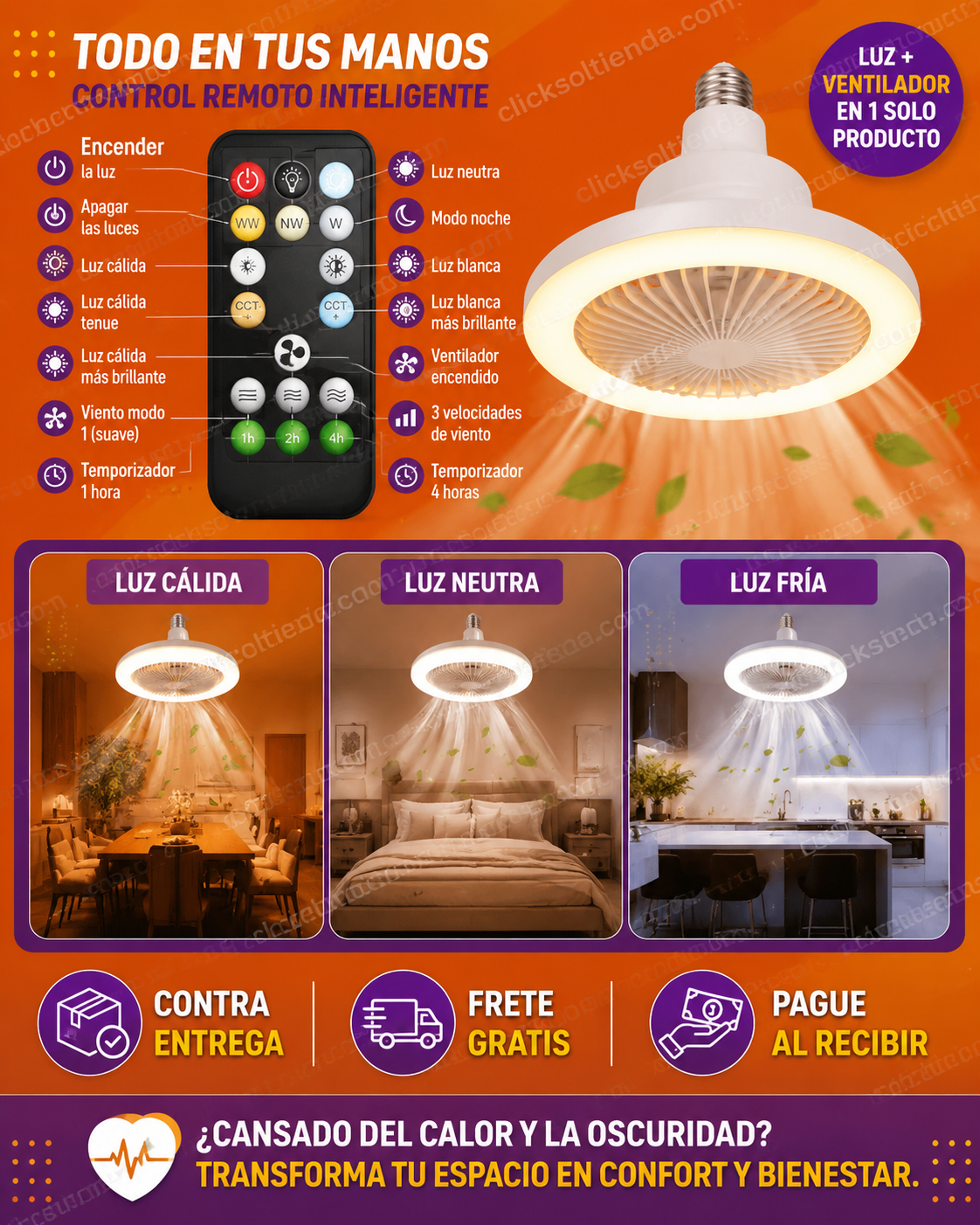 Bombillo Ventilador AeroLight™ Premium