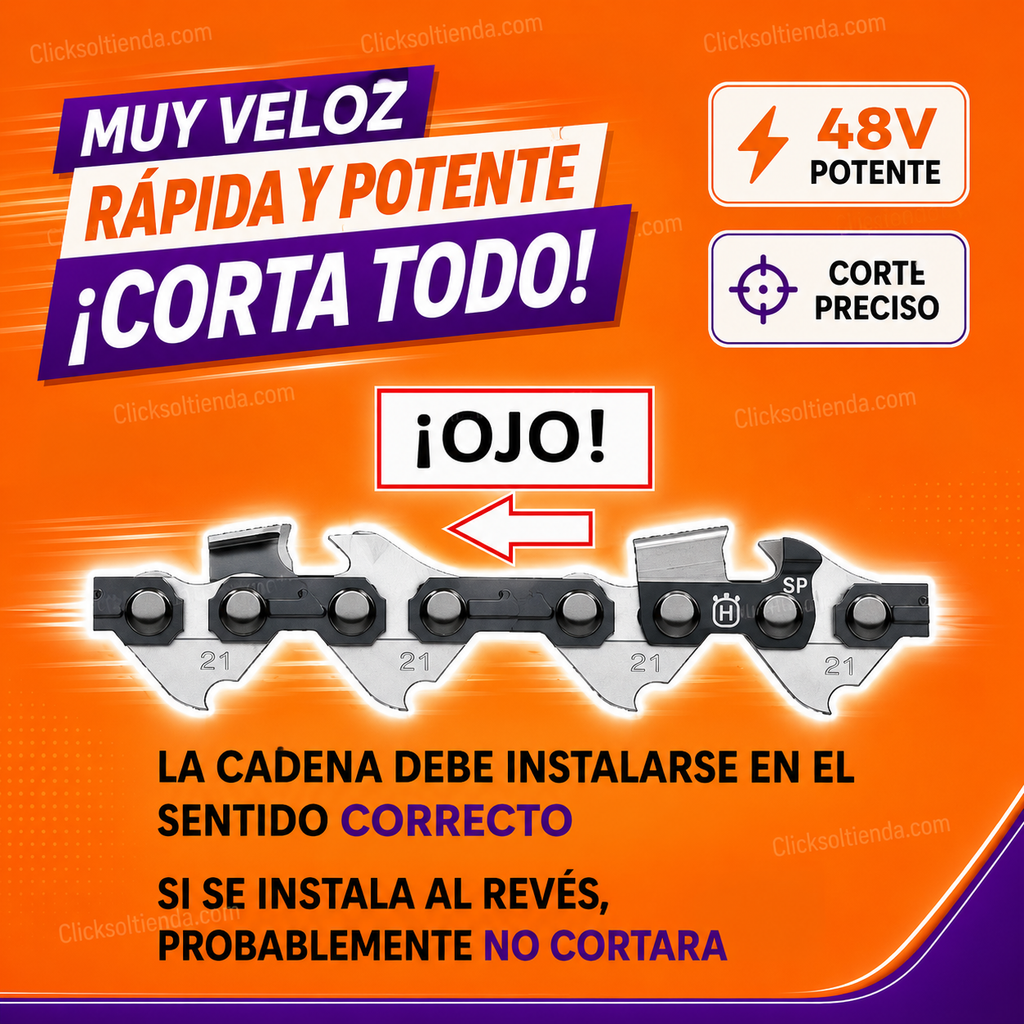 Mini Motosierra Inalámbrica 48V | Corta Ramas en Segundos