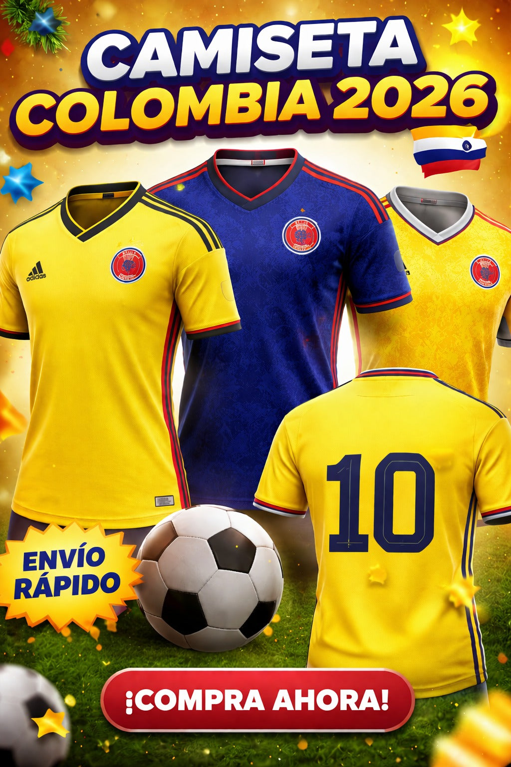 Camiseta de Selección Colombia Bordada