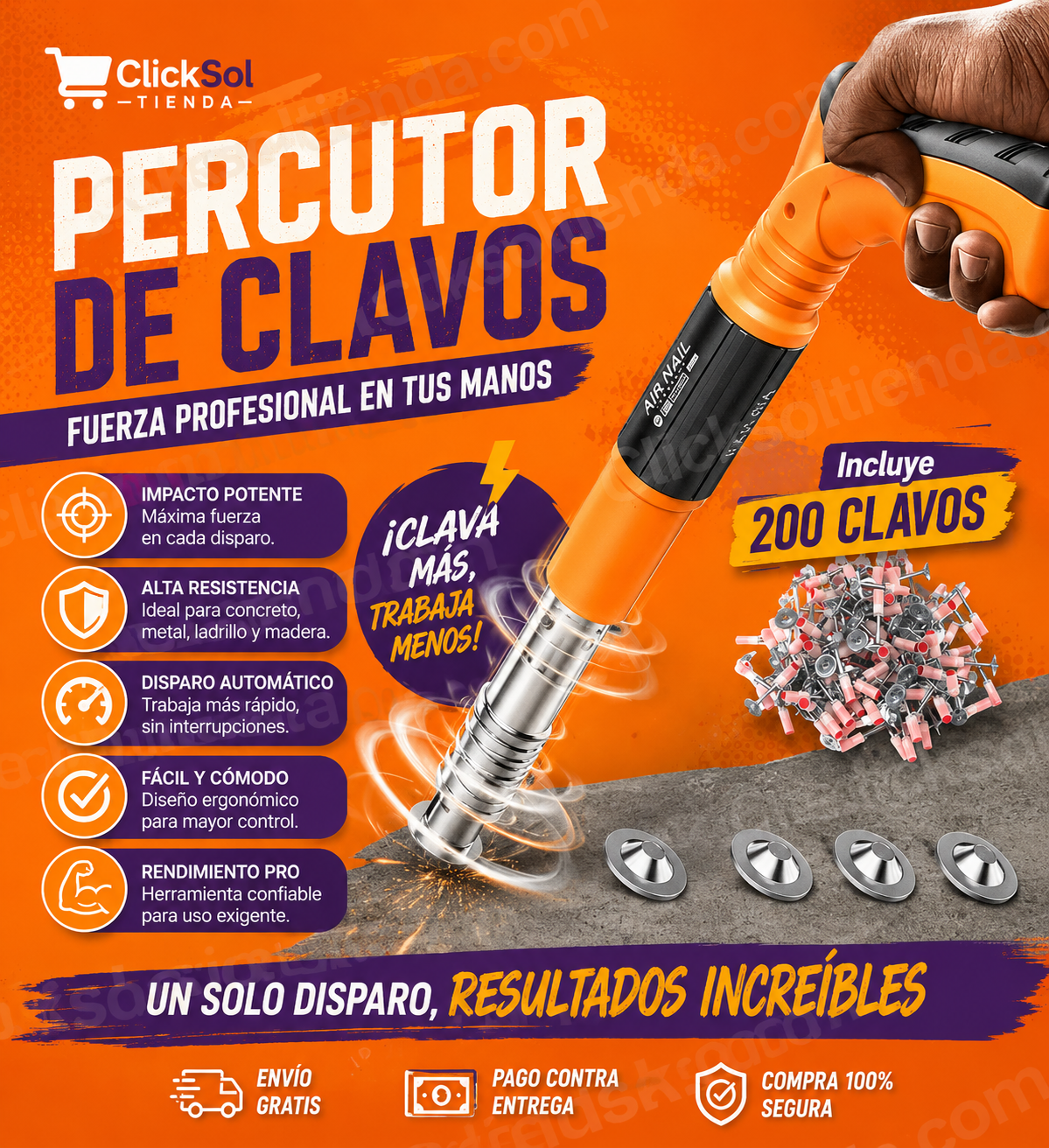 🔥 PowerTitan™ | Pistola Clavadora Profesional de Alta Potencia