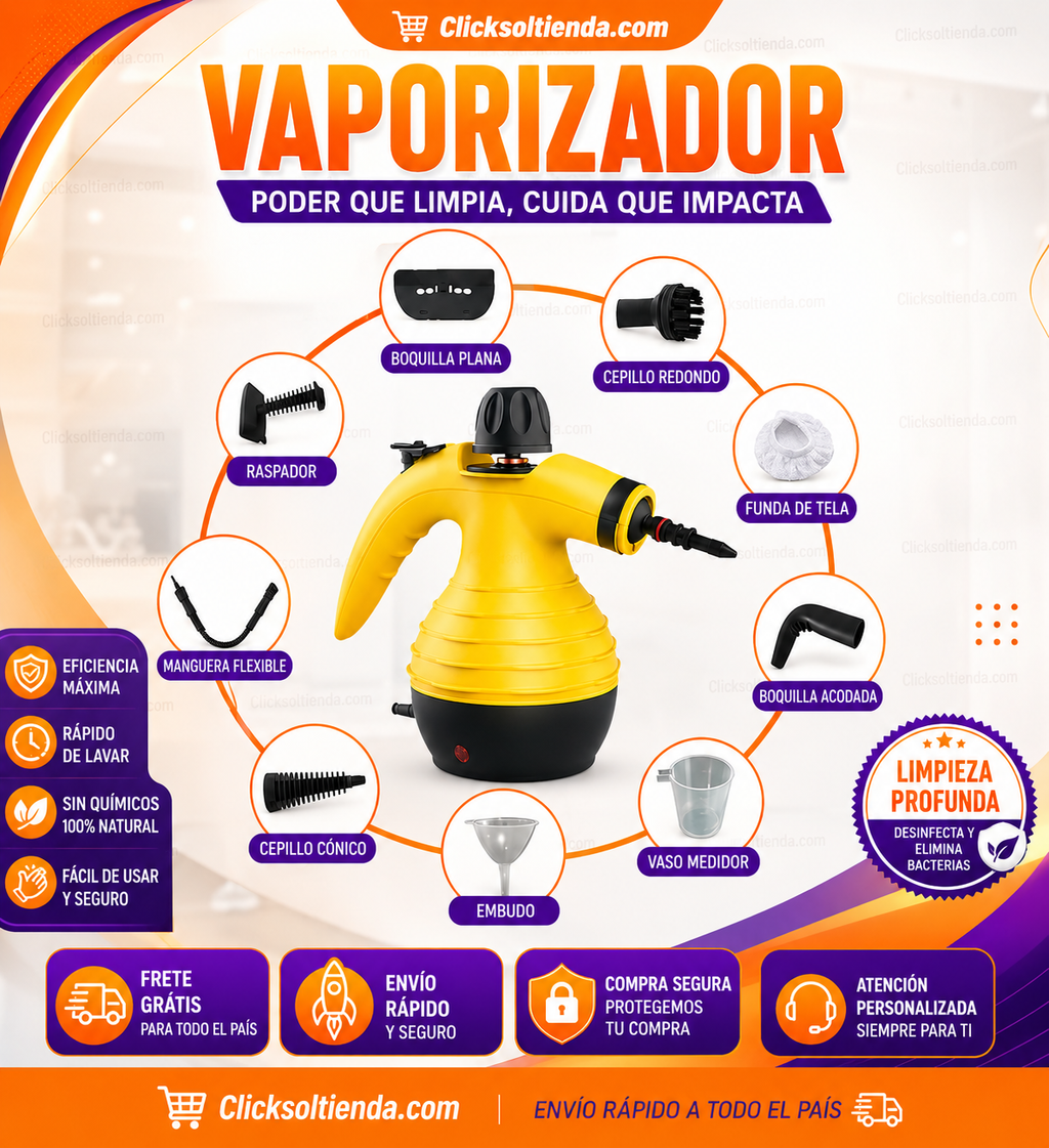 🧼 Limpiador a Vapor Portátil | Máxima Eficiencia